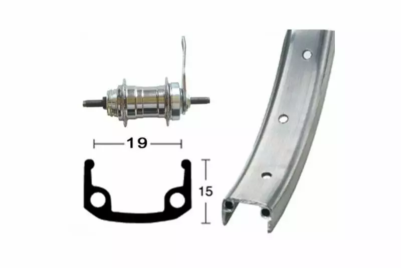 Varios Rueda Trasera Roland 12 Contrapedal - Imagen 2