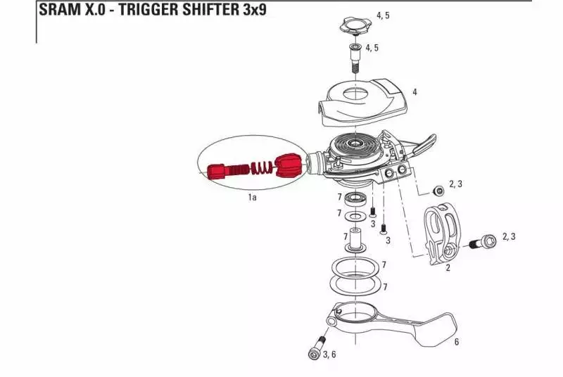 Tensor Mando Sram Trigger X0/X9/X7 2007-2009 (3 Piezas) - Imagen 2